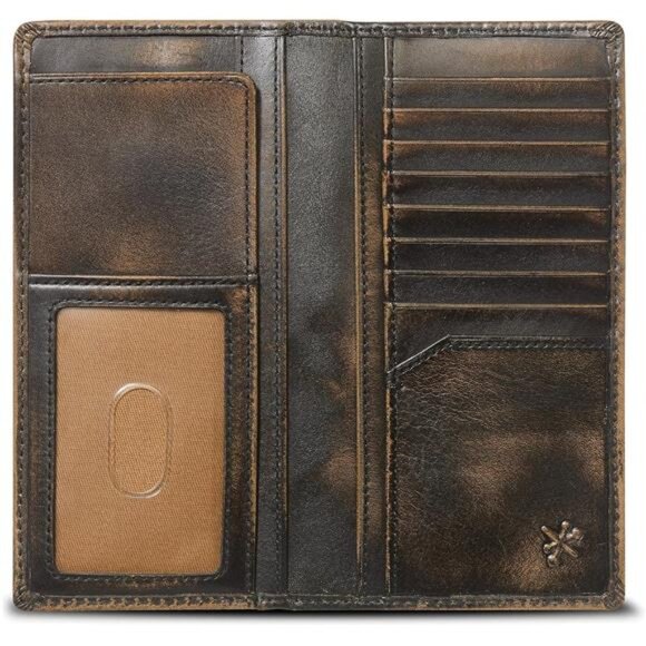 Long Wallet For Men | Full Grain Leather with Hand Burnished Finish| Long Bifold - Picture 5 of 7
